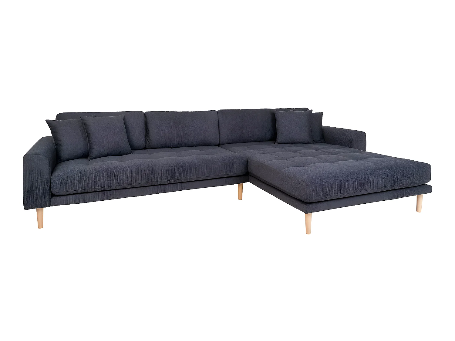 Lido bank , loungebank rechts gericht met 4 kussens donkergrijs.