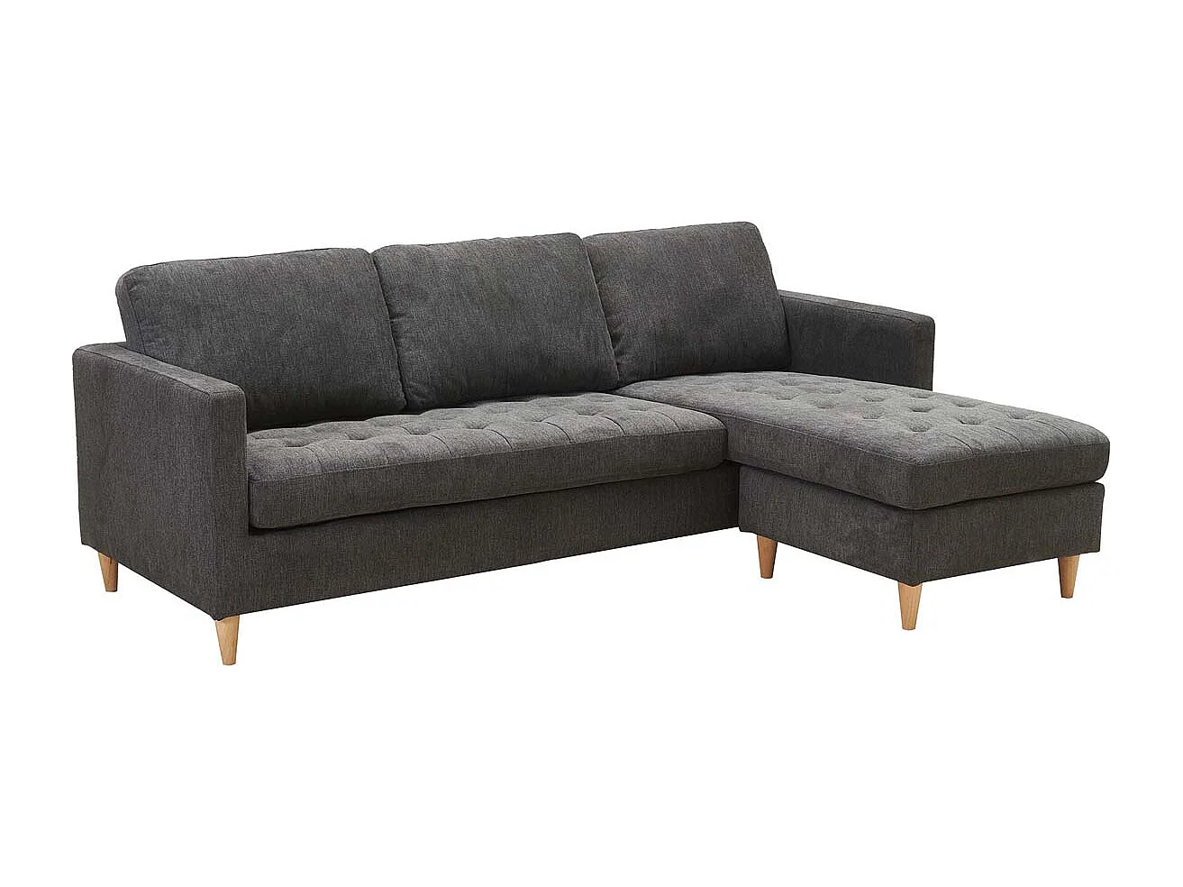 Firenze canapé chaise longue gris foncé.