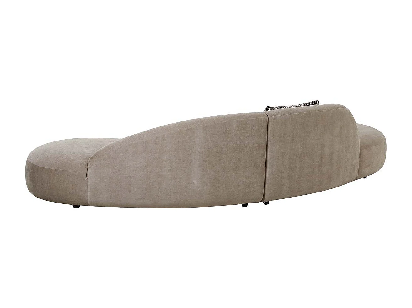 Sofá esquinero VENICE de 3 plazas – Tejido de chenilla beige y 2 cojines incluidos