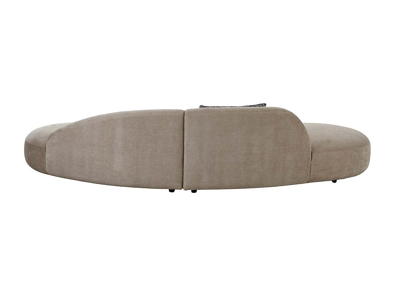 Sofá esquinero VENICE de 3 plazas – Tejido de chenilla beige y 2 cojines incluidos