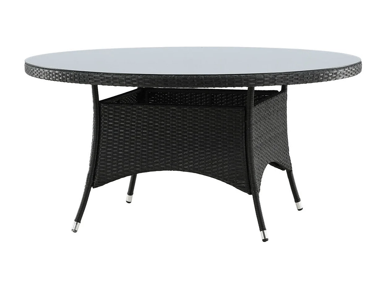 Table de Jardin Ronde "Volta" 150cm Noir