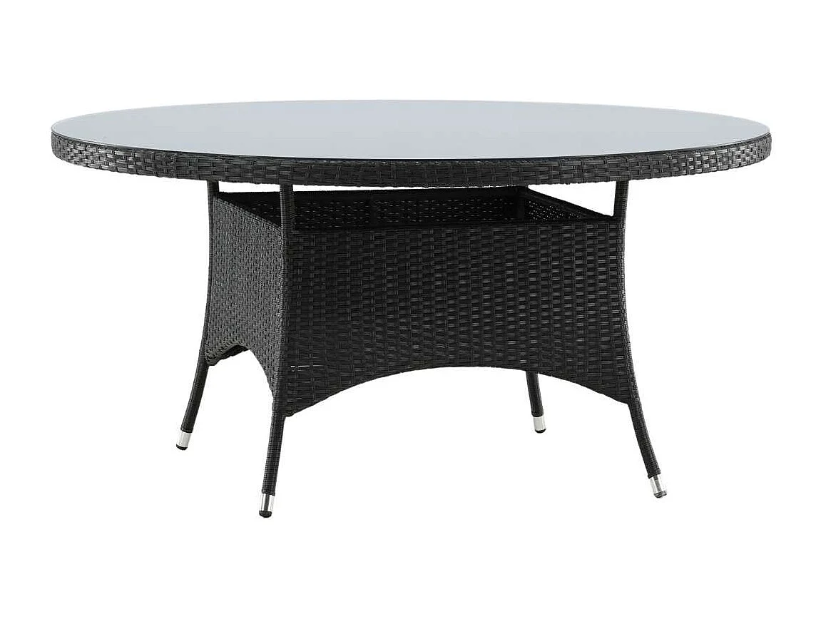 Table de Jardin Ronde "Volta" 150cm Noir