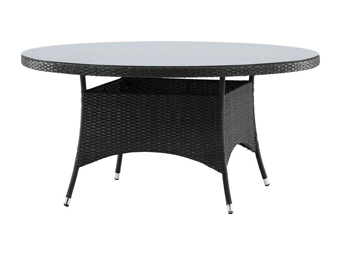 Table de Jardin Ronde "Volta" 150cm Noir