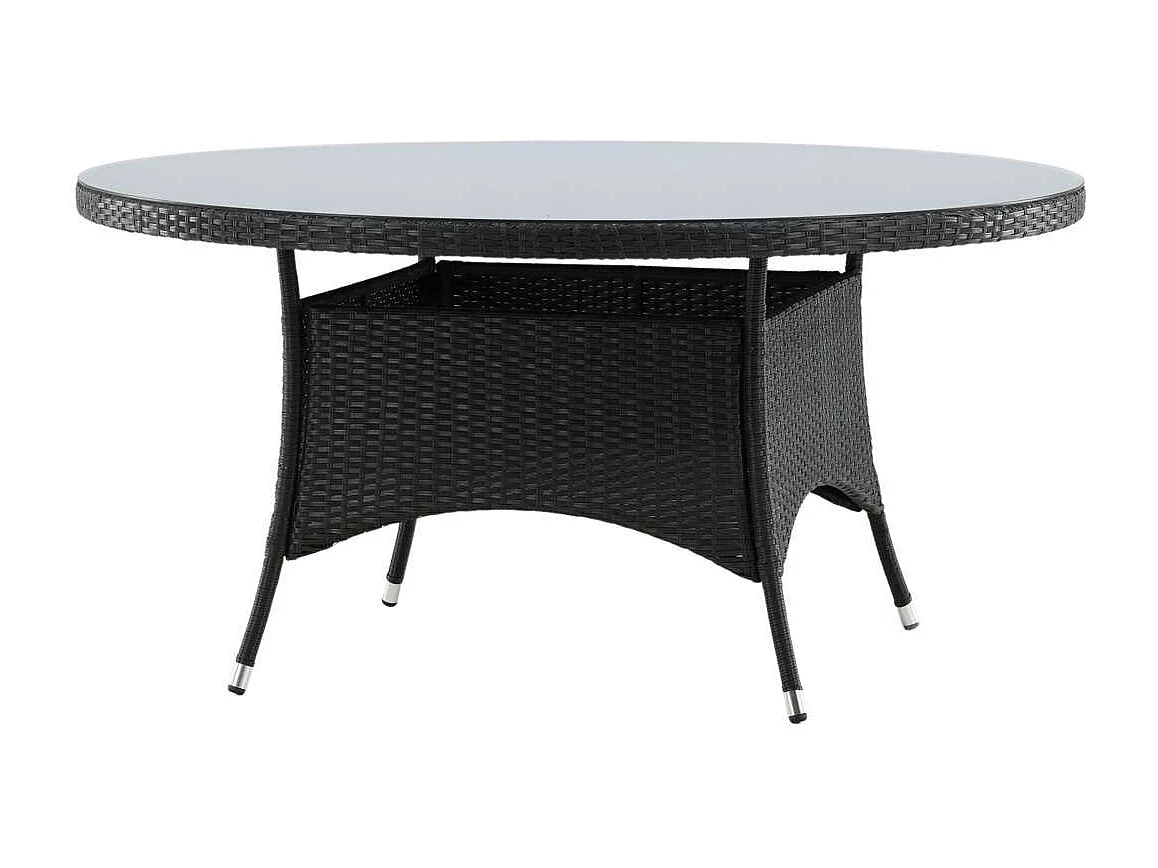 Table de Jardin Ronde "Volta" 150cm Noir