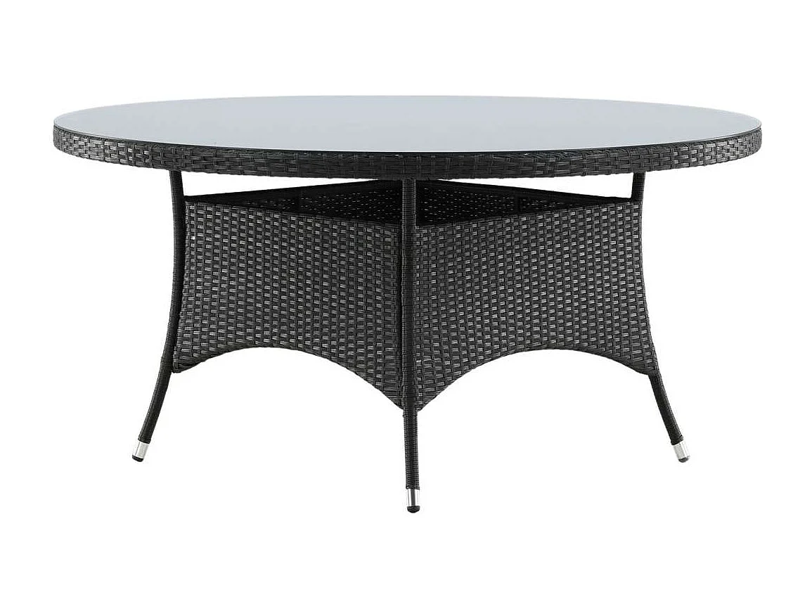 Table de Jardin Ronde "Volta" 150cm Noir