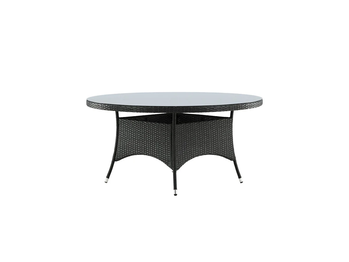 Table de Jardin Ronde "Volta" 150cm Noir