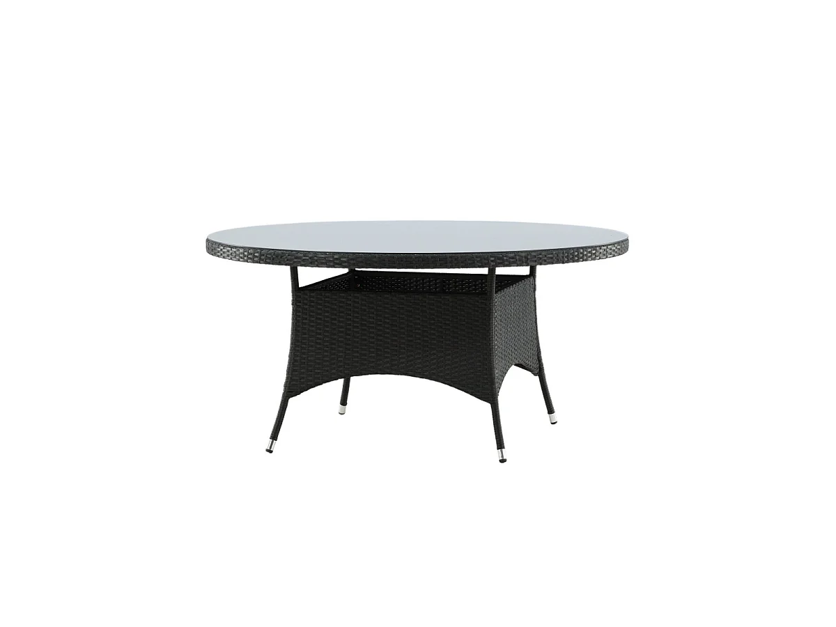 Table de Jardin Ronde "Volta" 150cm Noir
