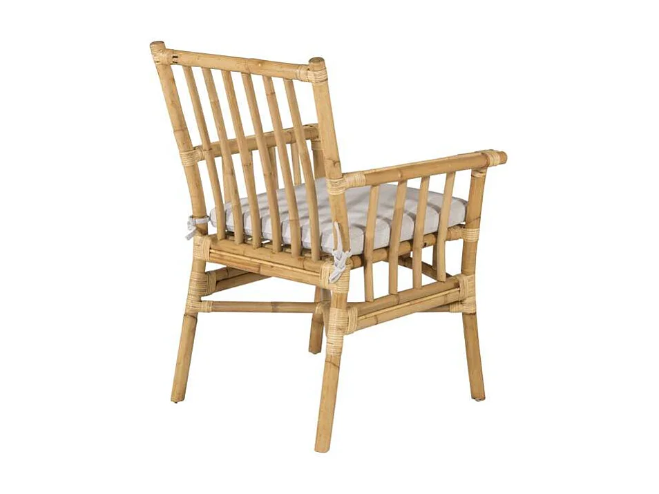 Chaise de Jardin Avec Accoudoirs "Cane" 92cm Naturel