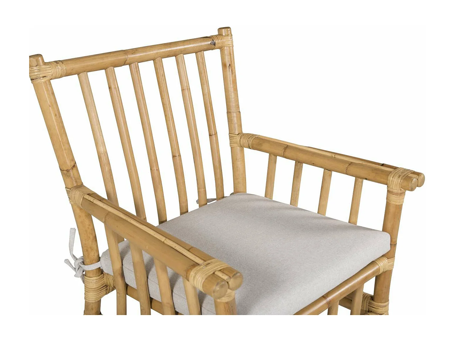 Chaise de Jardin Avec Accoudoirs "Cane" 92cm Naturel