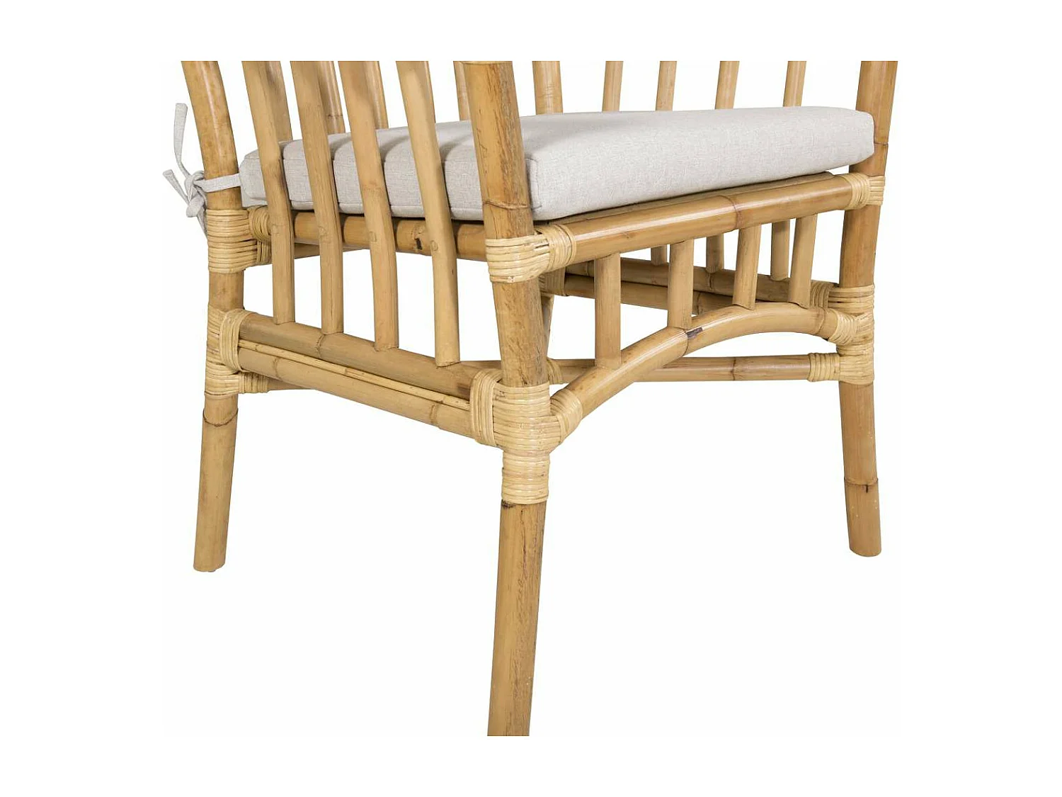 Chaise de Jardin Avec Accoudoirs "Cane" 92cm Naturel