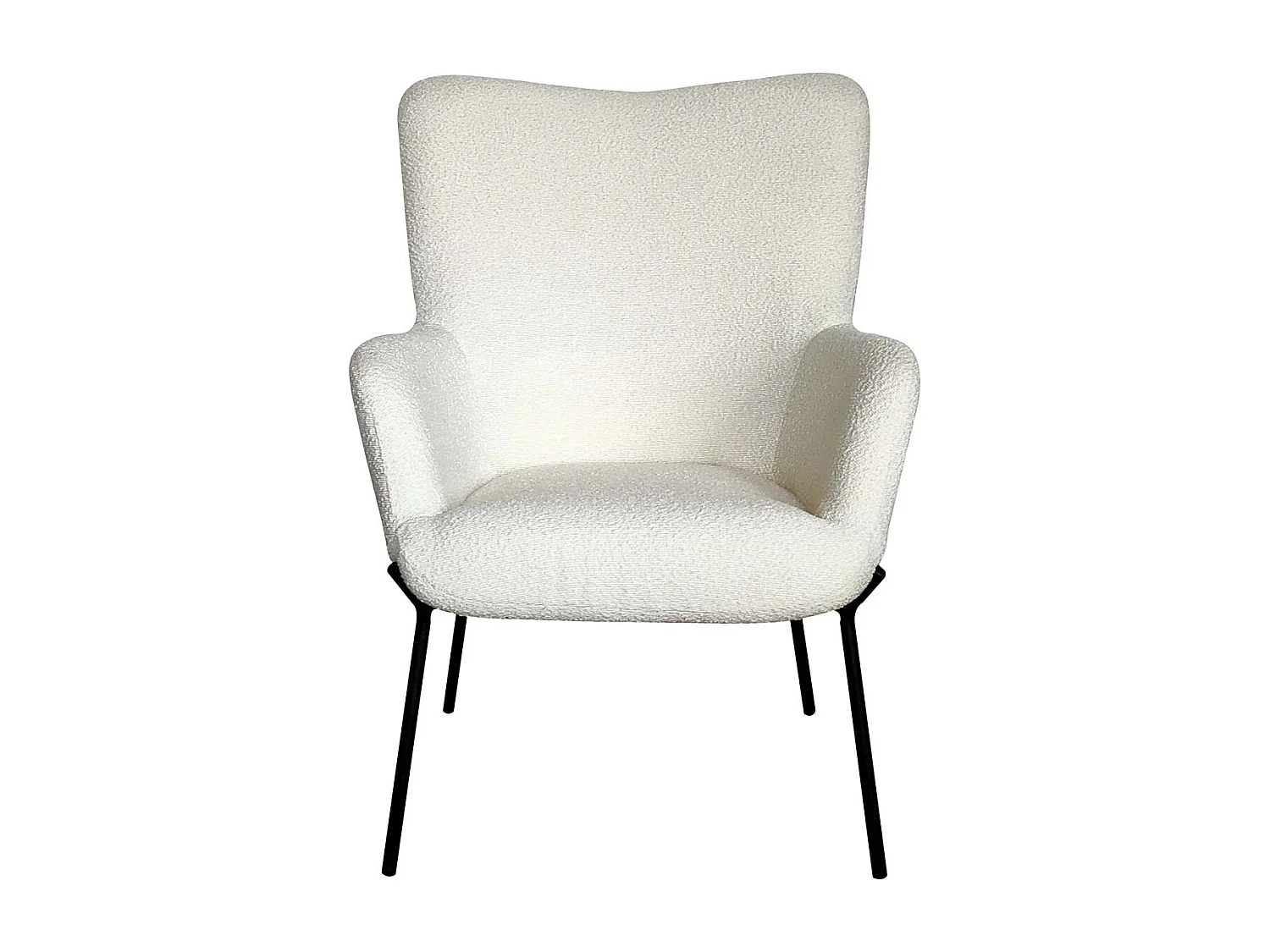 Glasgow fauteuil bouclé wit.