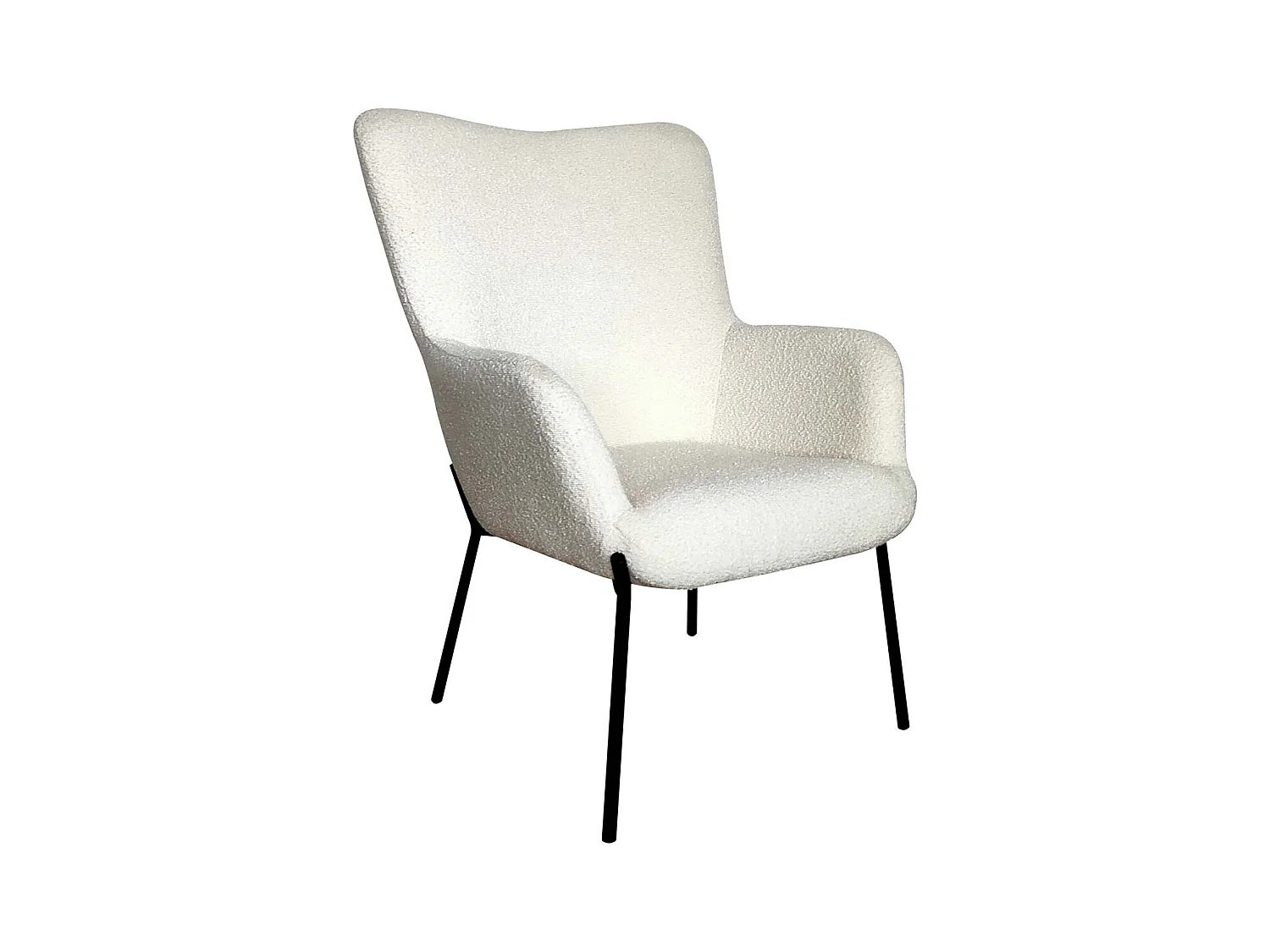Glasgow fauteuil bouclé blanc.