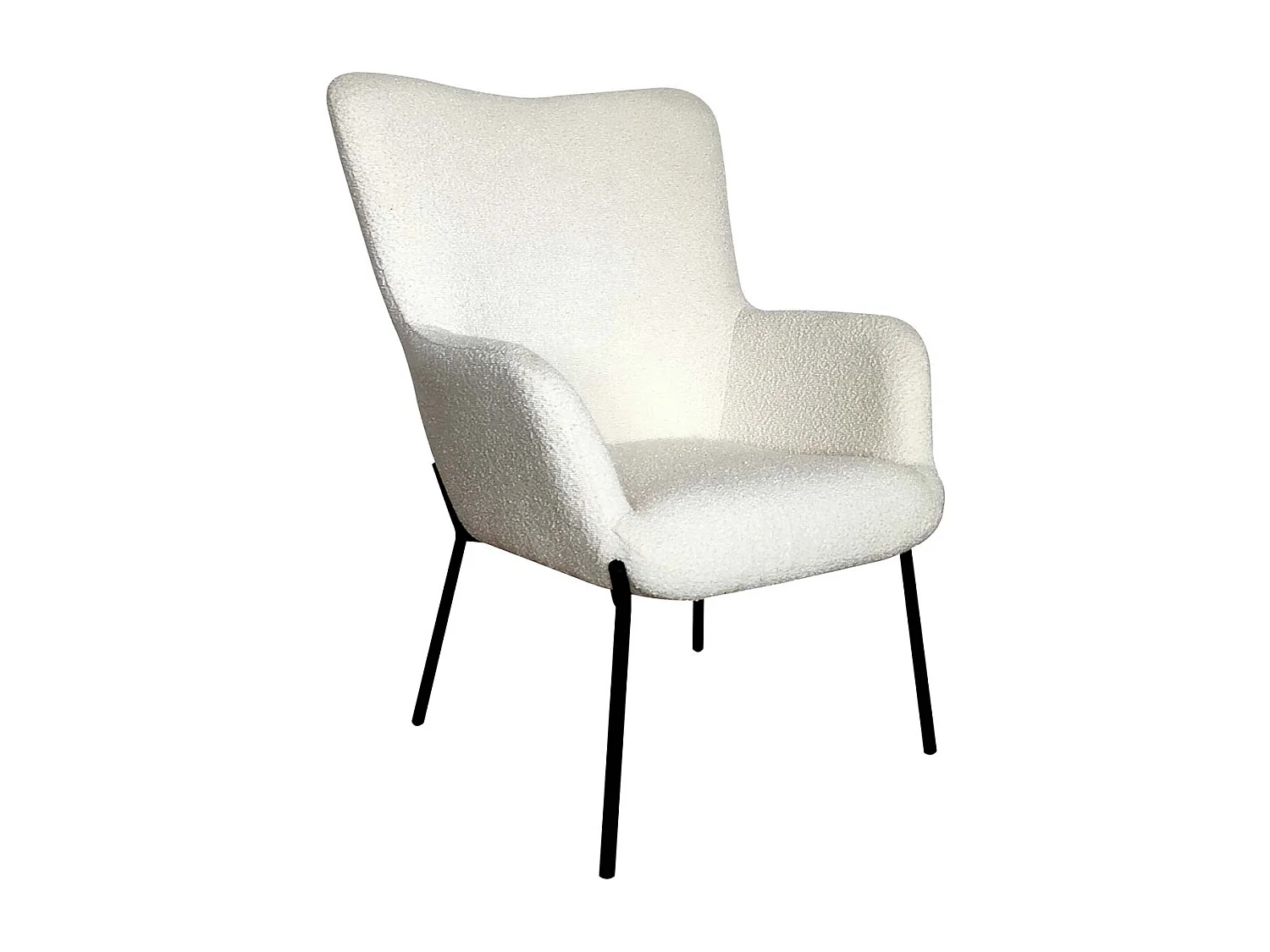 Glasgow fauteuil bouclé wit.