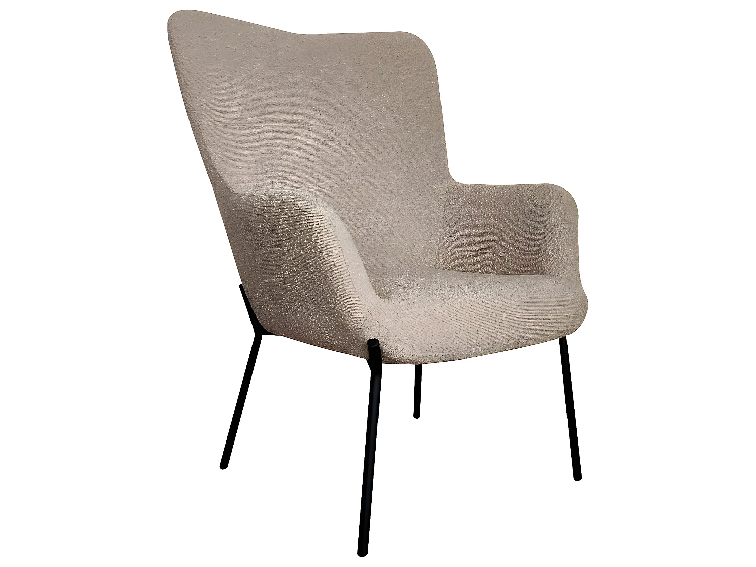 Glasgow fauteuil bouclé marron.