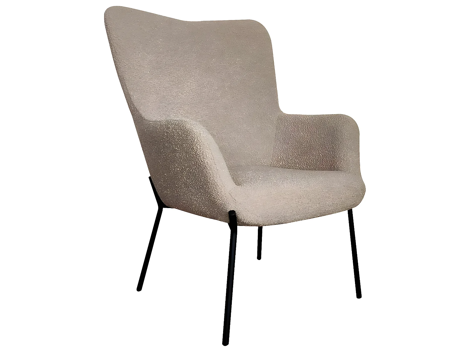 Glasgow fauteuil bouclé marron.