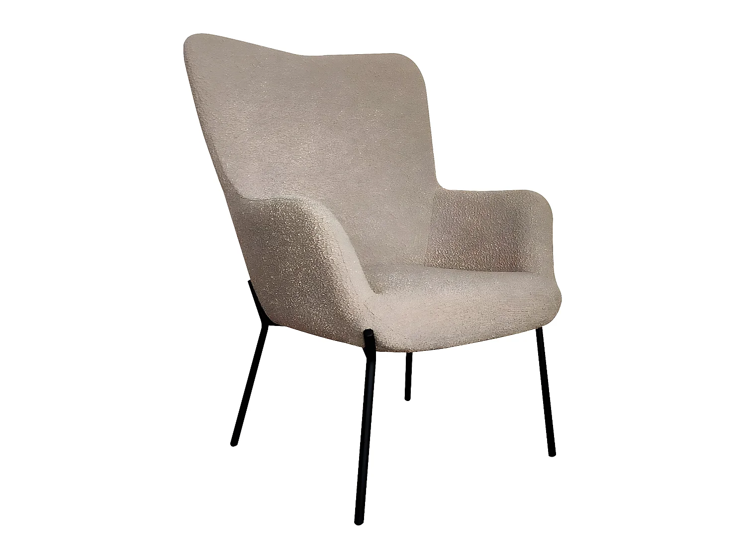 Glasgow fauteuil bouclé marron.