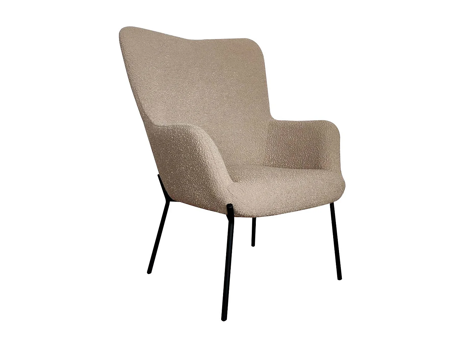 Glasgow fauteuil bouclé marron.