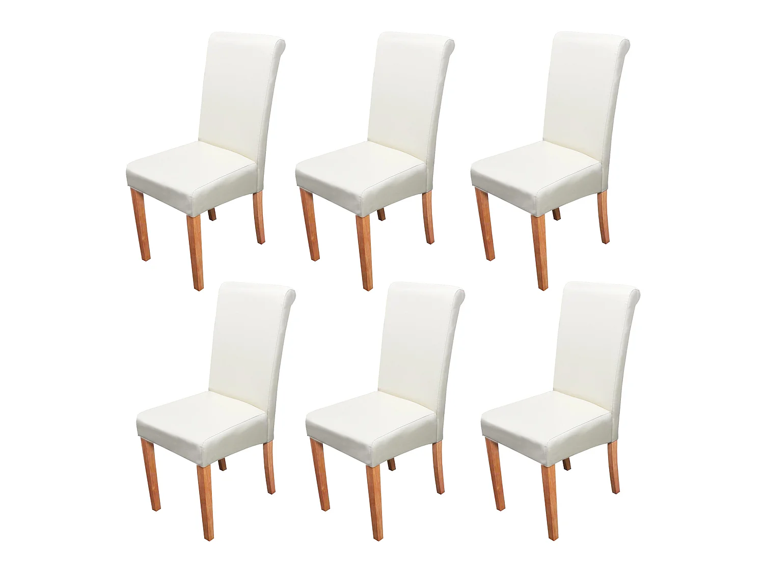 Chaise de salle à manger Lecce II (lot de 6),  crème/pieds clairs