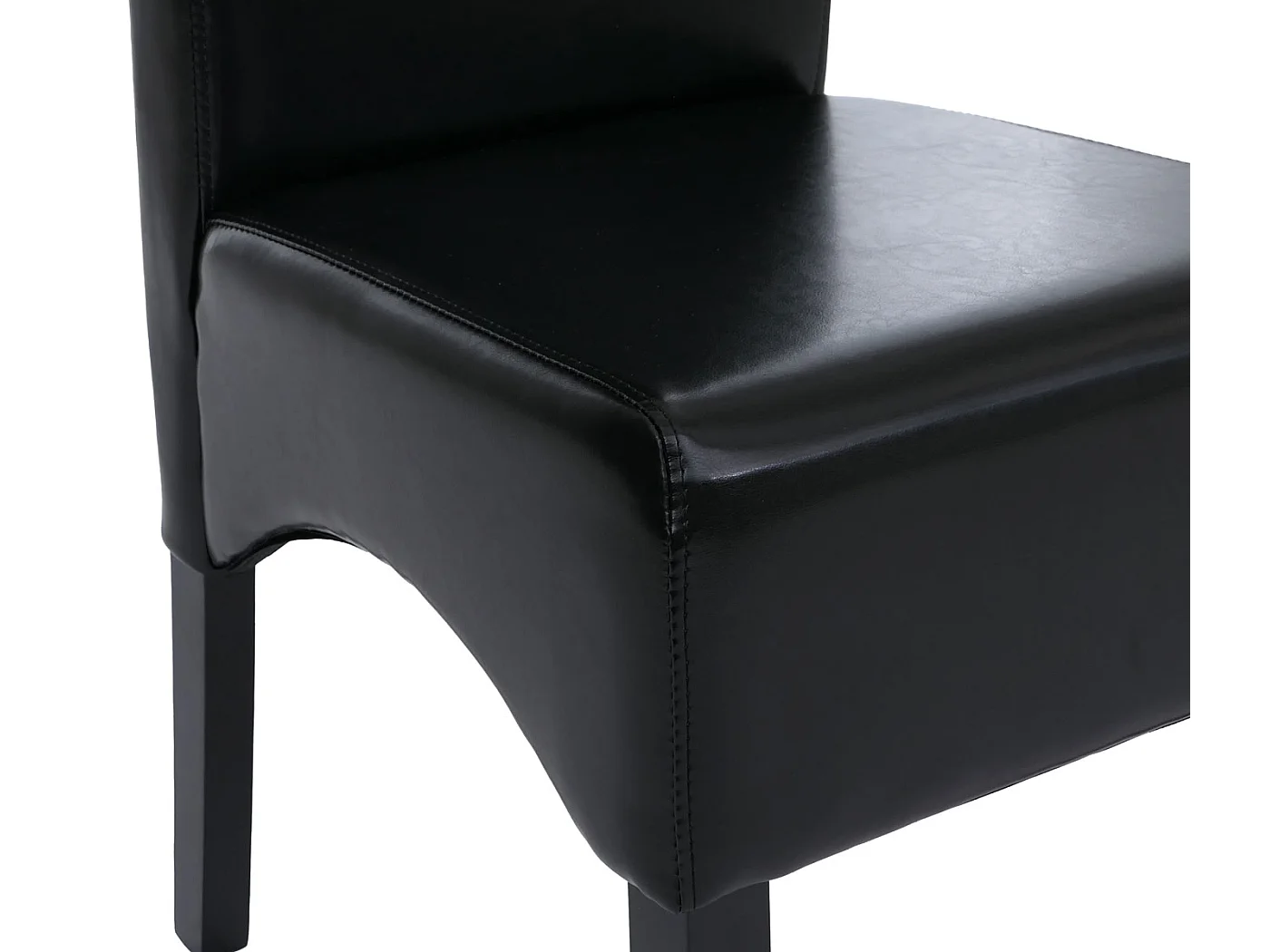Cadeira de sala de jantar Crotone (conjunto de 6),  preto, pernas escuras