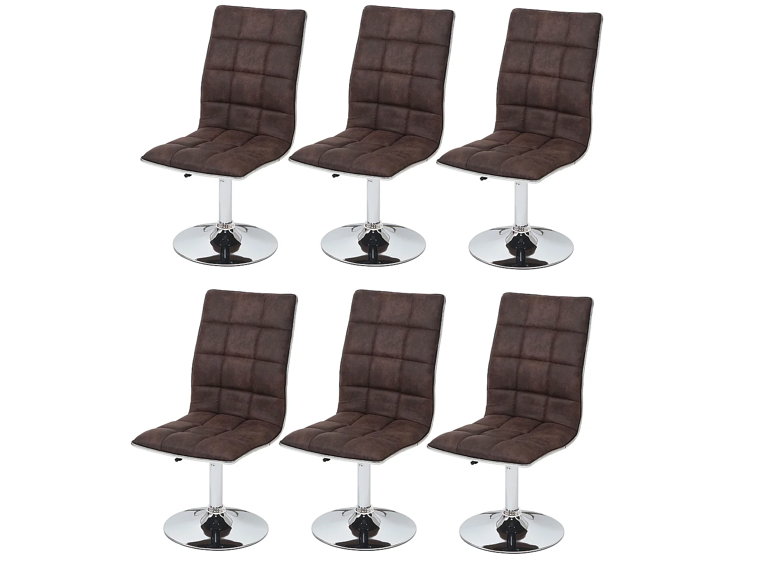 Esszimmerstuhl MCW-C41 (6er-Set), Vintage dunkelbraun