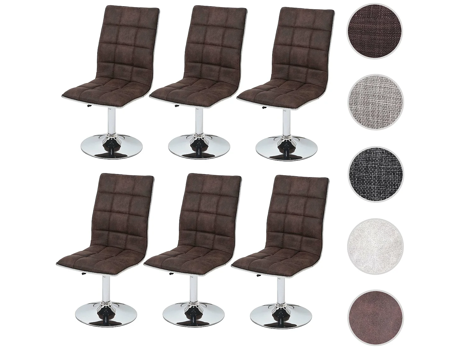 Esszimmerstuhl MCW-C41 (6er-Set), Vintage dunkelbraun