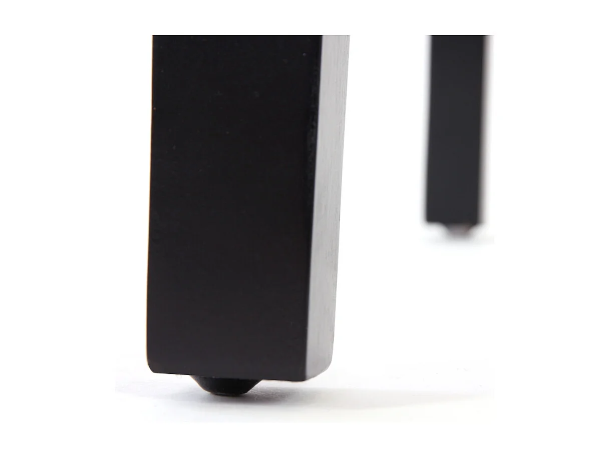 Krzesło do jadalni Littau (zestaw 4 sztuk),  skóra, białe, ciemne nogi