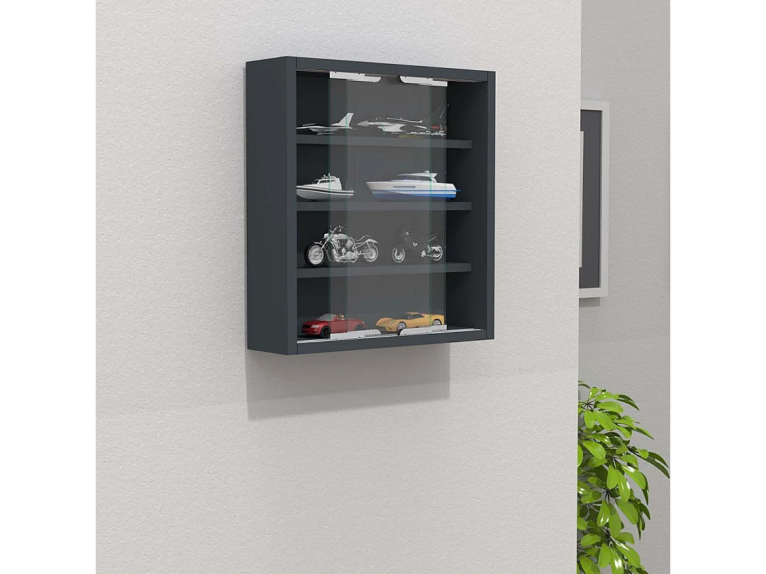 Hangende vitrinekast wanddisplay glas Agisa S