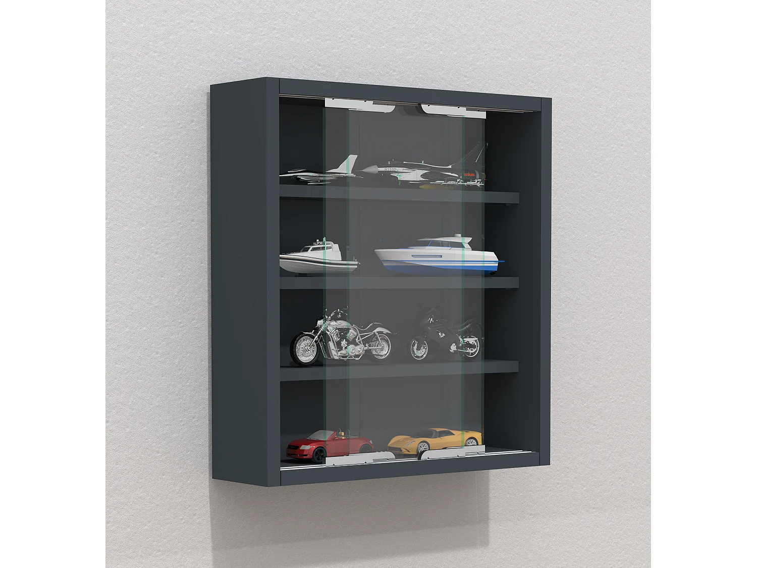 Hangende vitrinekast wanddisplay glas Agisa S