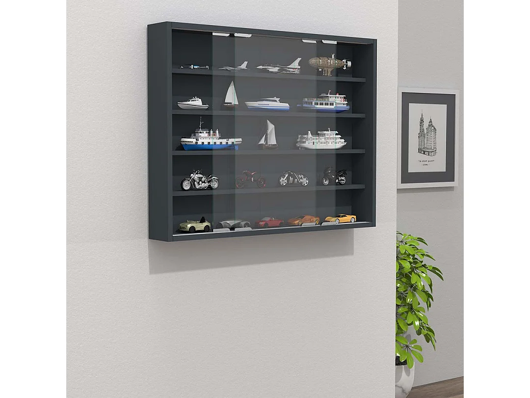 Hangende vitrinekast wanddisplay glas Agisa M