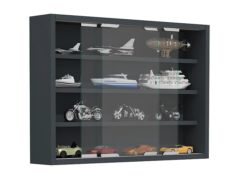 Hangende vitrinekast wanddisplay glas Agisa M