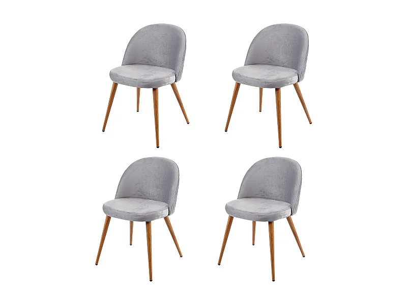 Cadeira de jantar MCW-D53 (conjunto de 4),  cinzento claro