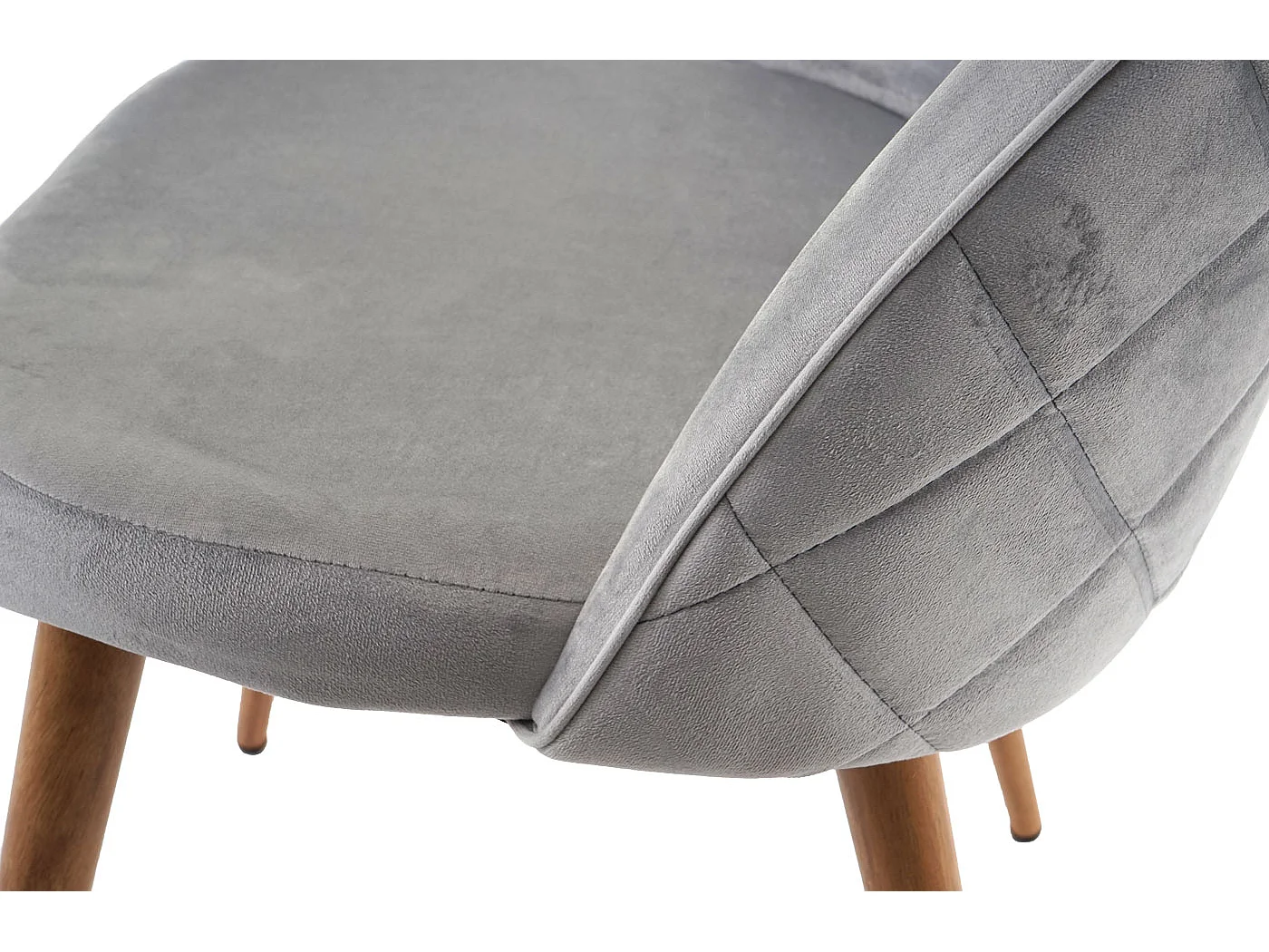 Silla de comedor MCW-D53 (juego de 4),  gris claro