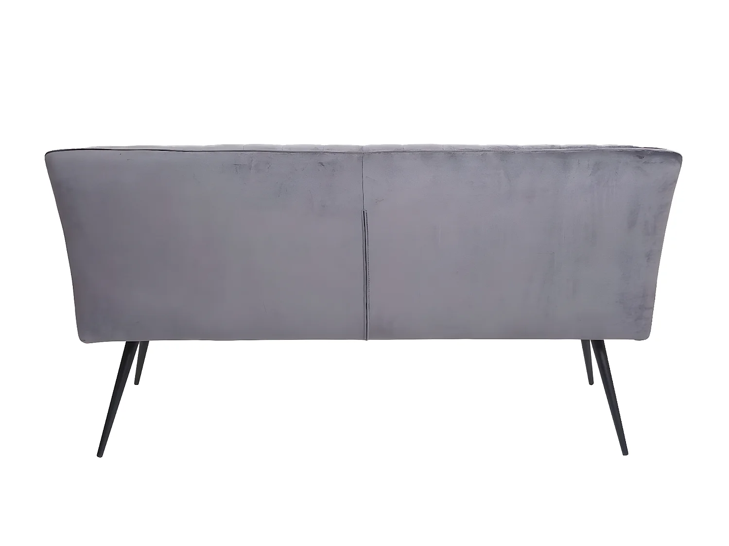 Set panca con 4x sedie sala da pranzo soggiorno MCW-K16 metallo verniciato velluto grigio scuro