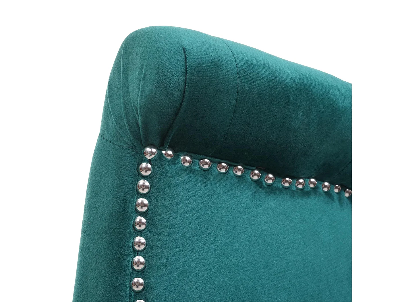 Krzesło do jadalni MCW-D22 (zestaw 6 sztuk),  ciemnozielony, nogi w kolorze złotym