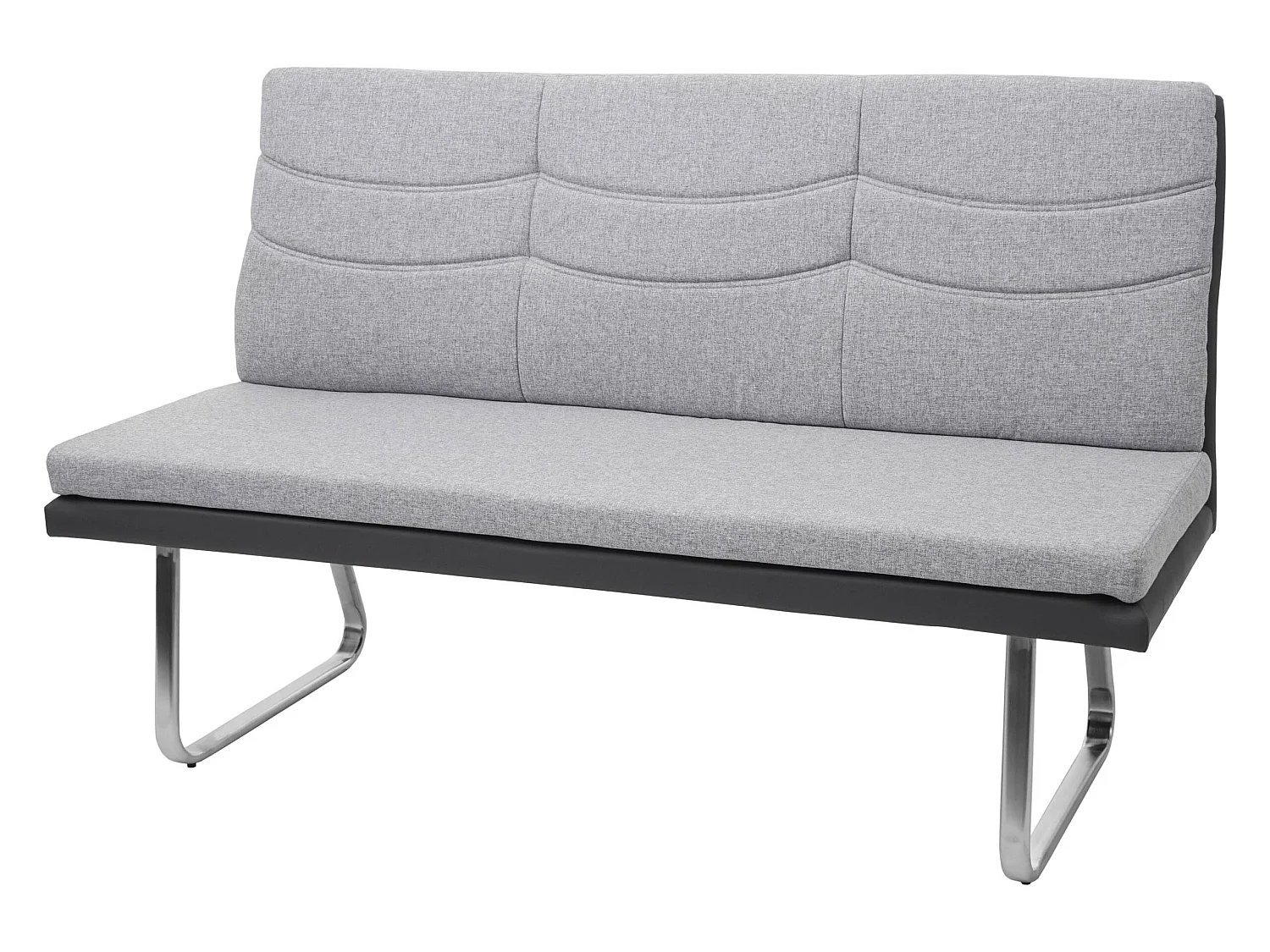 Esszimmer Set MCW-G54 (3-teilig), Grau Bank 160cm