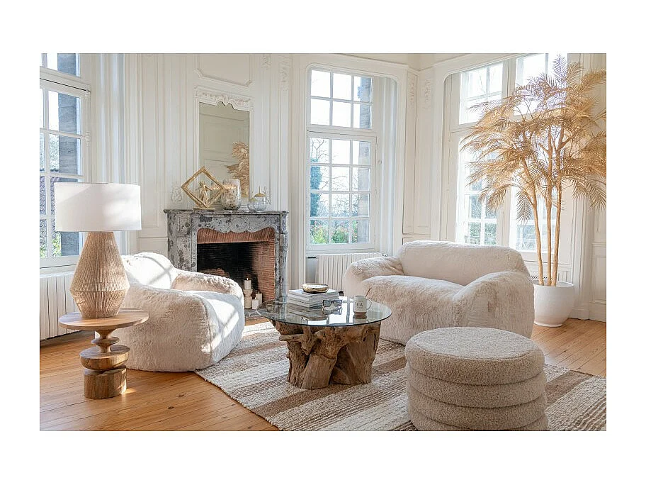 Arbre feuilles de palmier en métal doré 180x180x250 cm