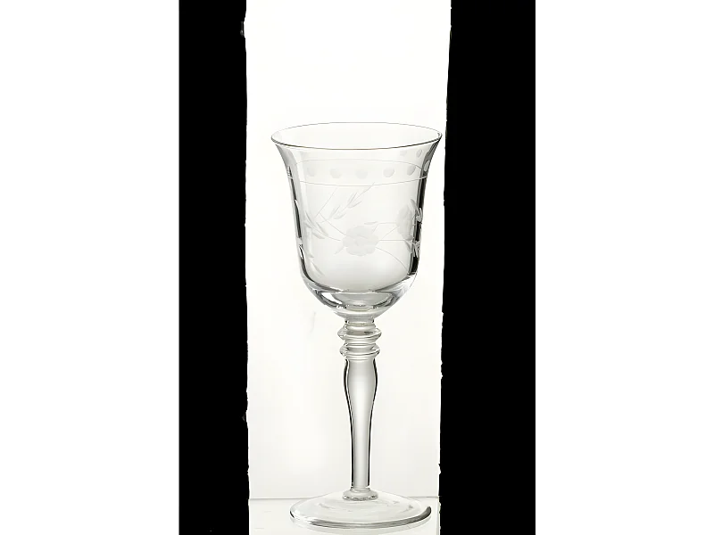 Vaso de vino de vidrio transparente 8