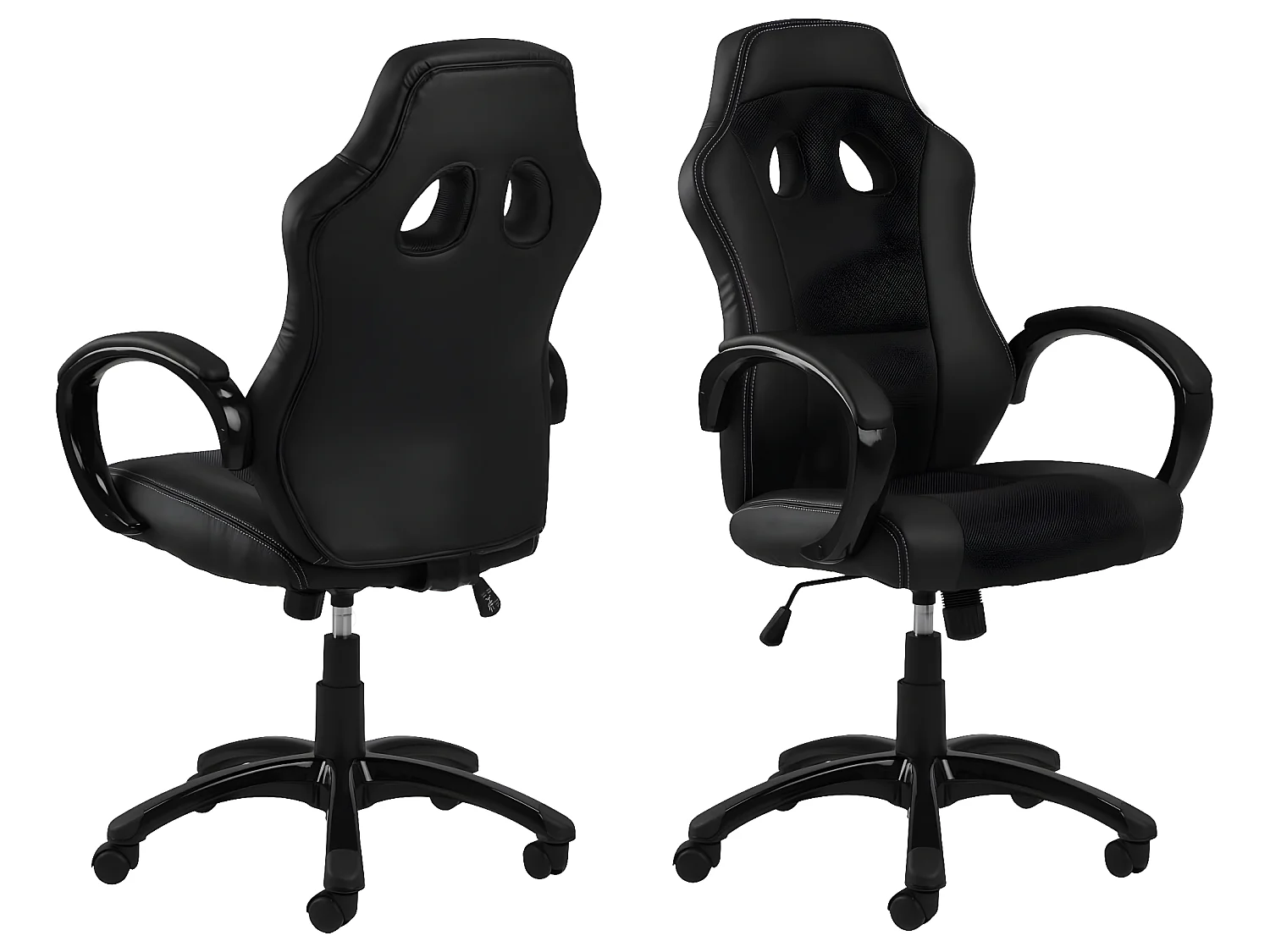 Race Gamin Stuhl PU Kunstleder schwarz.