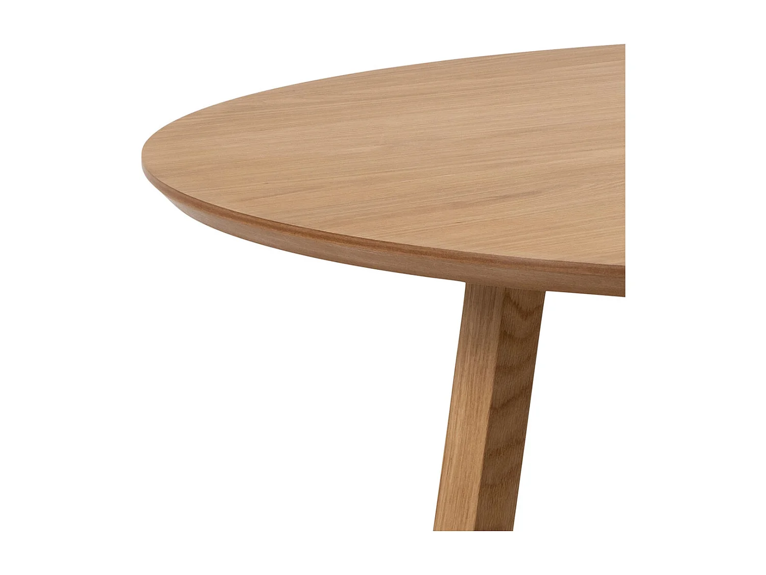 Malika Table à manger Ø120 cm, finition chêne.