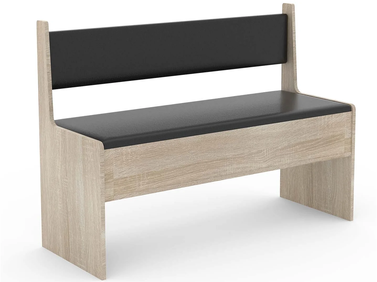 Esal110 banc avec rangement chêne décor.