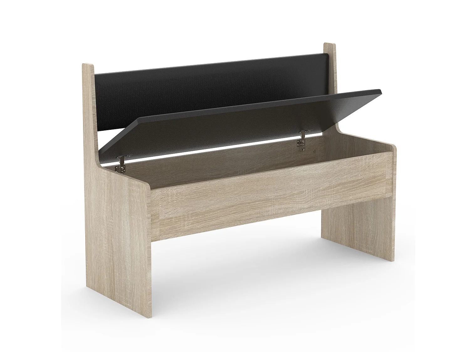 Esal110 banc avec rangement chêne décor.