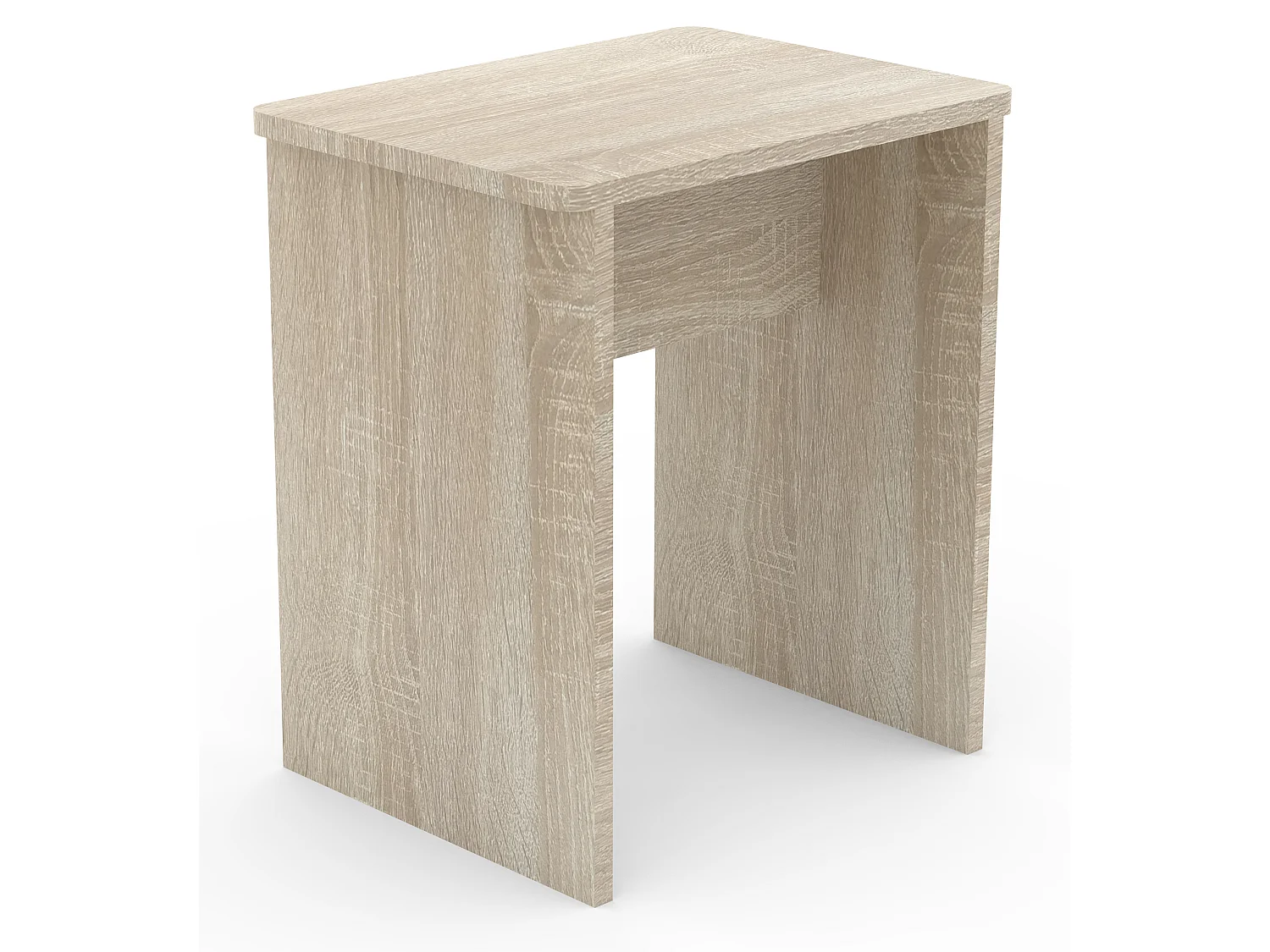 VCM Wood Seat Stool Cubo apoio de pé Mesa lateral Esal (Sonoma Oak)