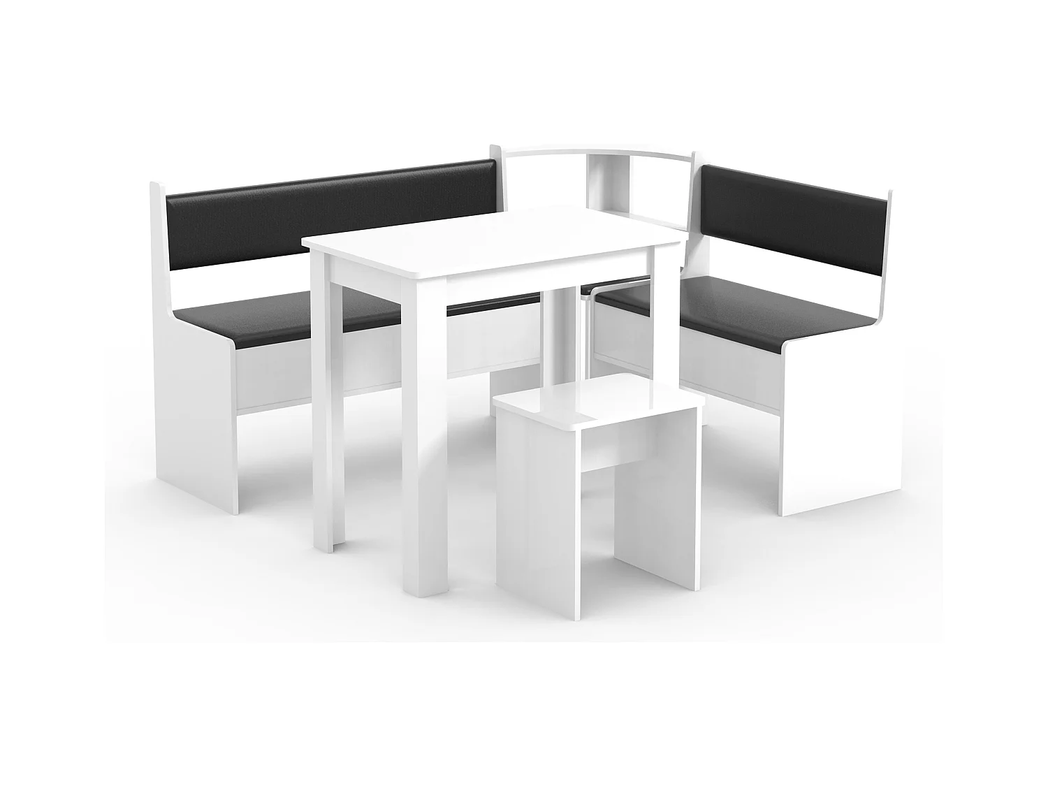 Dining Group Esal White H. 80 x W. 153 x D. 123 cm