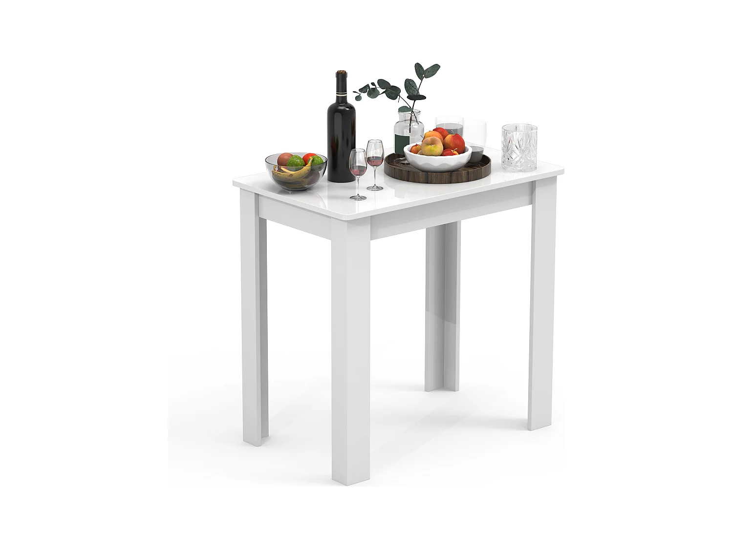 Dining table Esal White H. 76 x W. 80 x D. 50 cm
