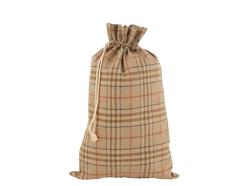 Sacco di Natale in tessuto beige 50x1x80 cm