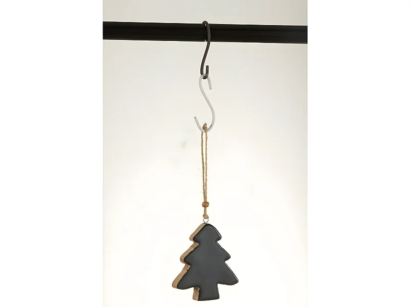 Albero da appendere in Legno Nero 10,5x9x1,5cm
