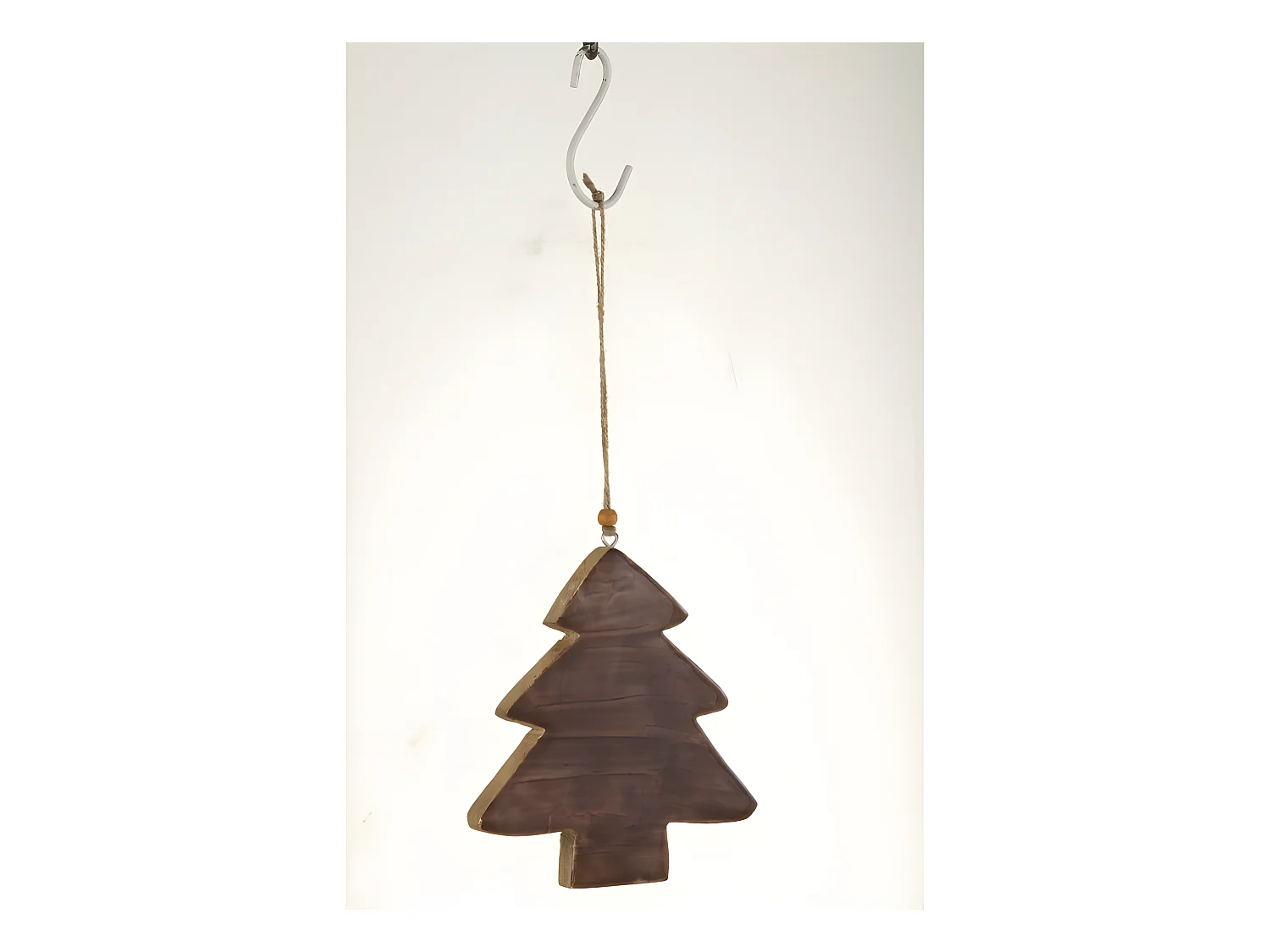 Abete da appendere in legno marrone 16x15x1,5cm