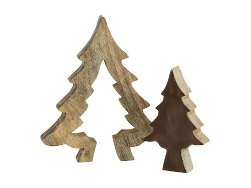 Puzzle di legno marrone a forma di albero 16.5x2.5x19.5 cm