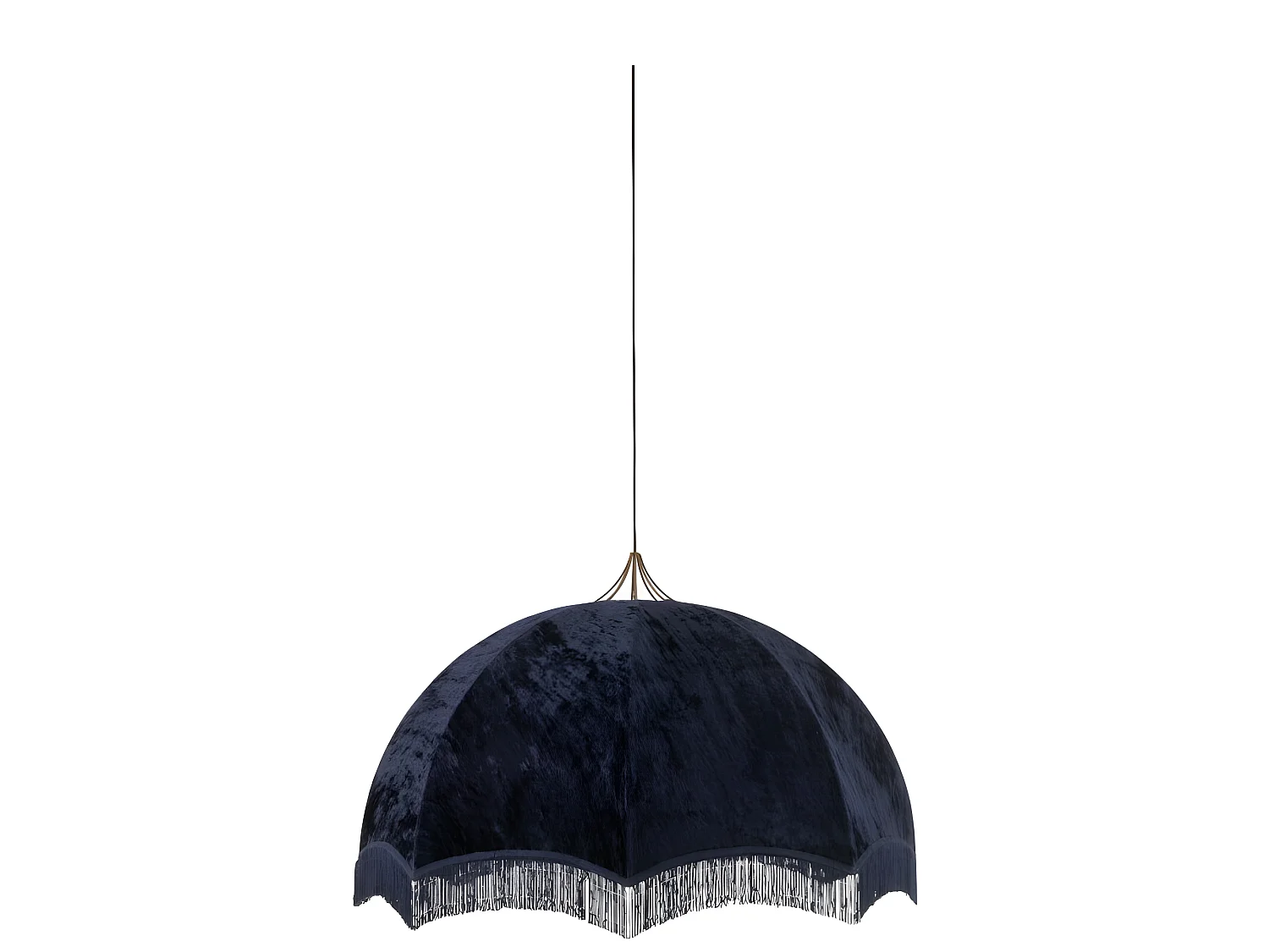 Suspensión de metal y terciopelo malva 95x95x50cm