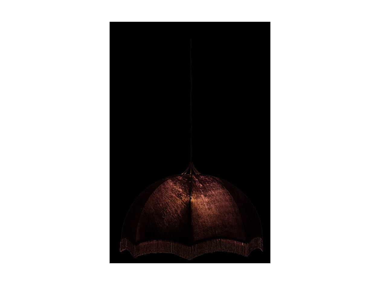 Suspension en métal et velours Mauve 95x95x50cm